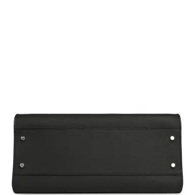 The Row The Row Soft Margaux Shoulder 12 Bag Black Calfskin Silver Hardware | Thumbnail 6 The Row The Row Soft Margaux Shoulder 12 Bag Black Calfskin Silver Hardware | Thumbnail 6