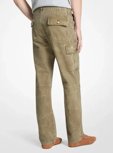 Michael Kors Collection Garment-Dyed Denim Cargo Pants | Thumbnail 2