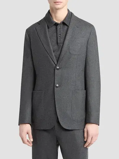 Giorgio Armani Men's Soft Cashmere Sport Jacket - Raven | Thumbnail 3