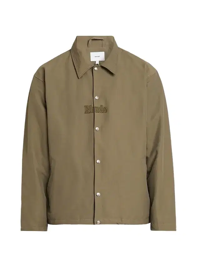 Rhude Men's Logo Cotton-Nylon Ripstop Coach's Jacket - Taupe