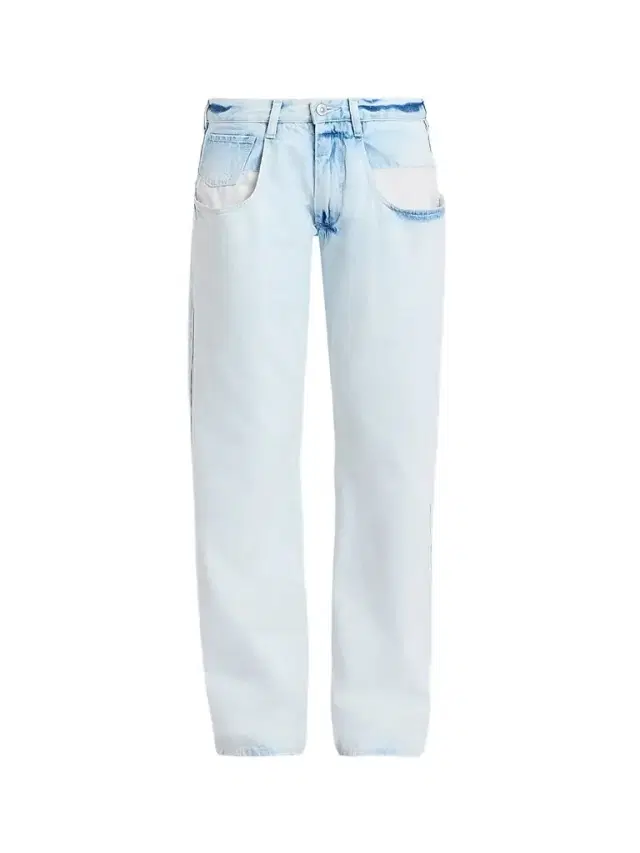 Maison Margiela Women's Boyfriend Acid Wash Jeans - Bleach Indigo Blue