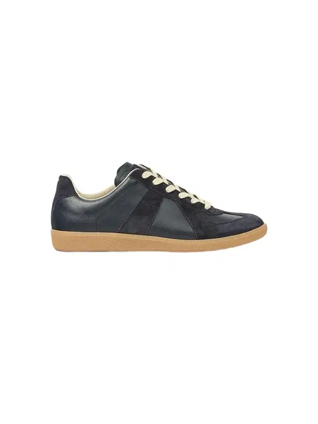 Maison Margiela Men's Replica Leather & Suede Sneakers - Blue Night