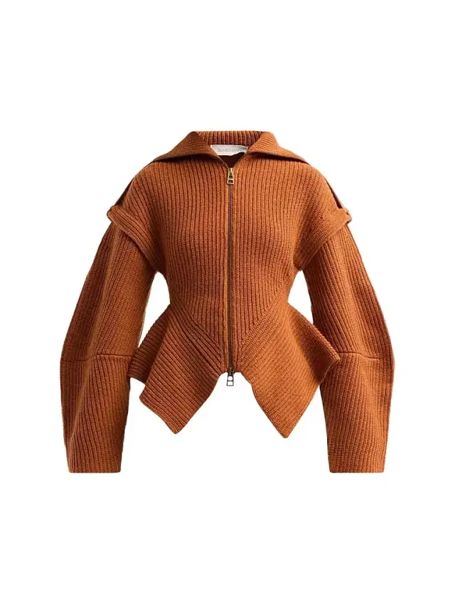 Zimmermann Women's Valiant Utility Wool-Blend Cardigan - Rust