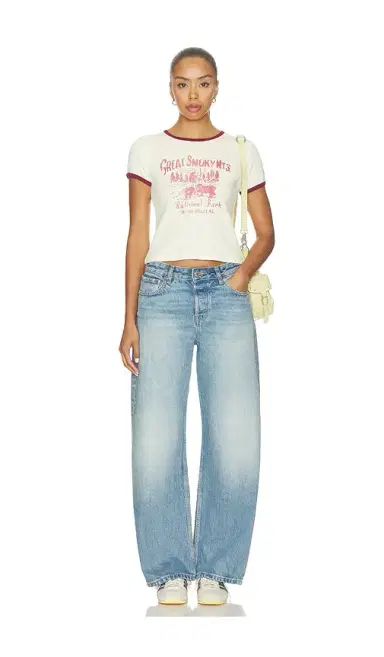 DAYDREAMER Great Smoky Mtns Contrast Slim Ringer Tee | Thumbnail 4