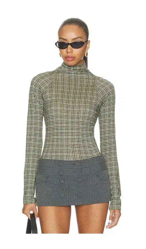 rag & bone Shaw Paneled Longsleeve Turtleneck Tee