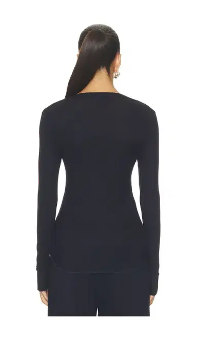 Michael Lauren Otis Long Sleeve Fitted V-neck | Thumbnail 3