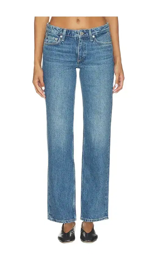 rag & bone Harlow Low Rise Full Length Slim Straight Jeans