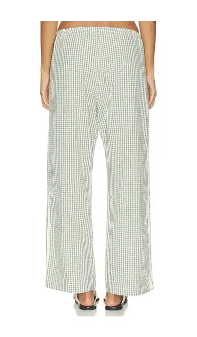 DONNI. The Cotton Gingham Stripe Crop Pant | Thumbnail 4