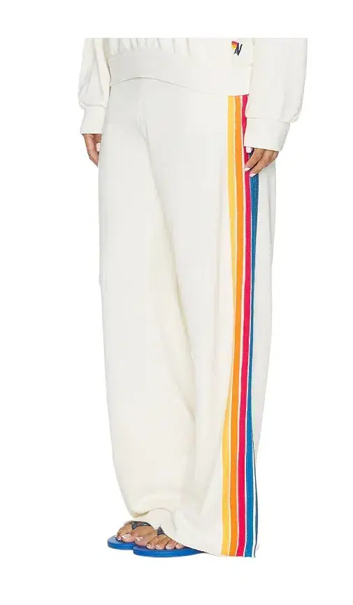 Aviator Nation 5 Stripe Wide Leg Sweatpant