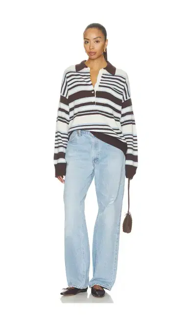 GOOD AMERICAN The Oversized Rugby Sweater | Thumbnail 4