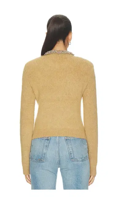 Self-Portrait Brown Beaded Trim Knit Jumper | Thumbnail 3
