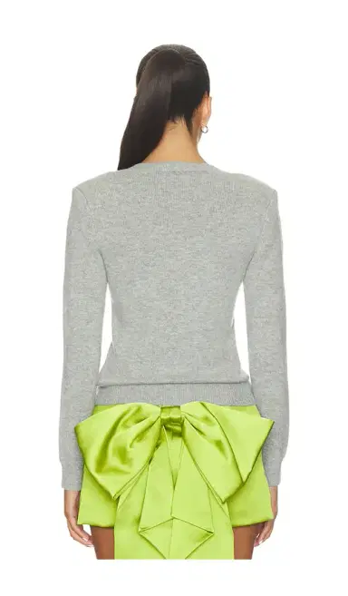 Self-Portrait Grey Flower Wool Jumper | Thumbnail 4