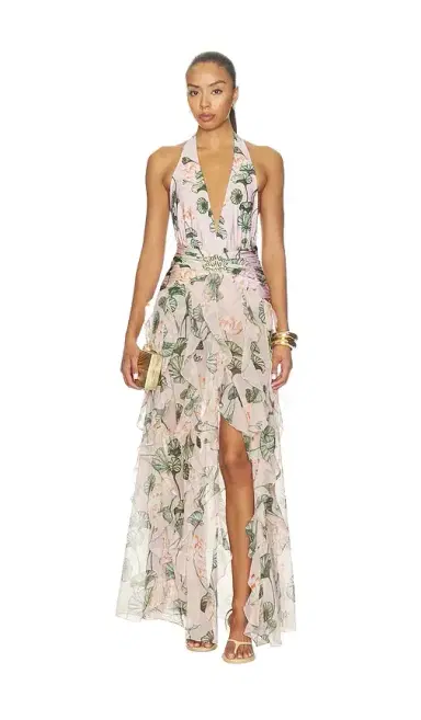 PatBo Lotus Plunge Maxi Dress | Thumbnail 1 PatBo Lotus Plunge Maxi Dress | Thumbnail 1