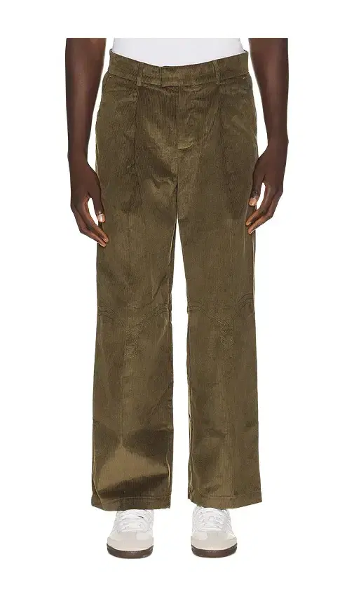 House of Sunny Wide Leg Pleated Cord Trousers