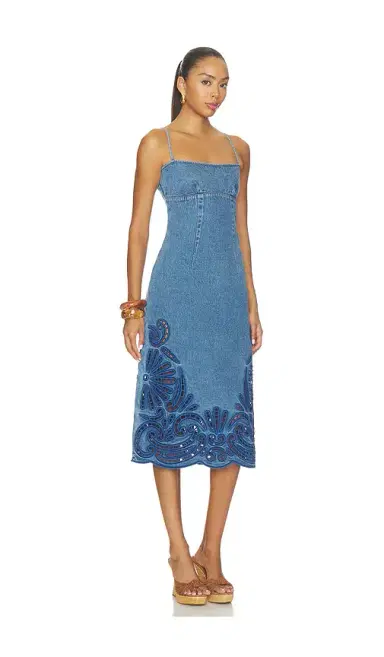 Ulla Johnson The Jane Eyelet Denim Dress | Thumbnail 2