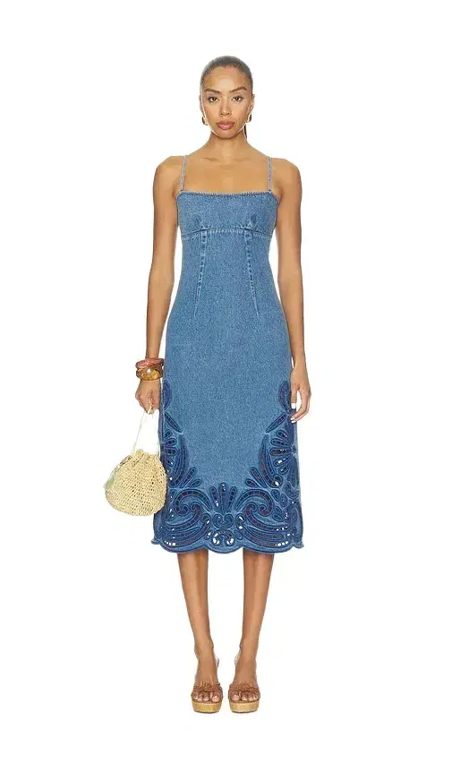 Ulla Johnson The Jane Eyelet Denim Dress