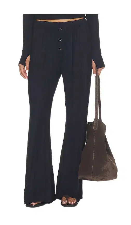 Michael Lauren Laguna Wide Leg Pant With Snaps