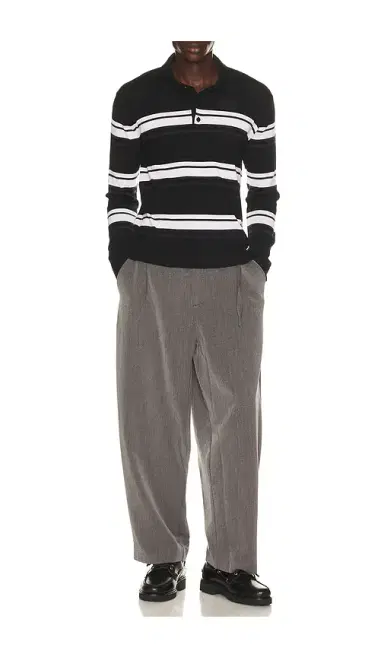 Canada Goose Petitot Striped Long Sleeve Knit Polo | Thumbnail 3