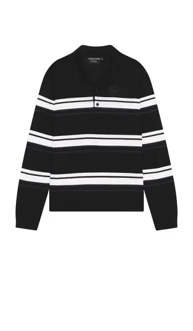 Canada Goose Petitot Striped Long Sleeve Knit Polo | Thumbnail 4