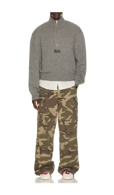 Rhude Quarter Zip Knit Top | Thumbnail 3