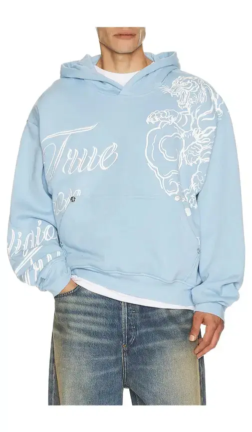 True Religion Tiger Script Boxy Hoodie