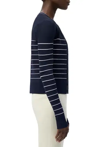 Adam Lippes Faye Striped Cardigan | Thumbnail 4 Adam Lippes Faye Striped Cardigan | Thumbnail 4