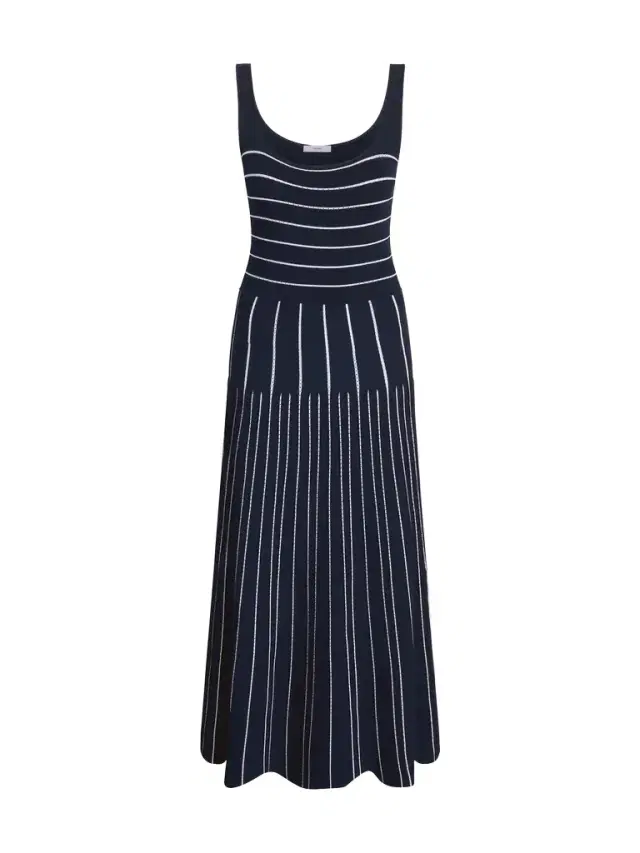 Adam Lippes Gemma Striped Knit Midi Dress