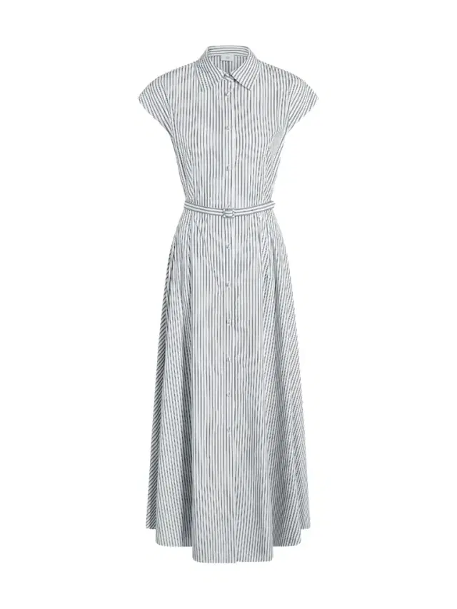 Adam Lippes Palmer Striped Cotton Sleeveless Shirtdress