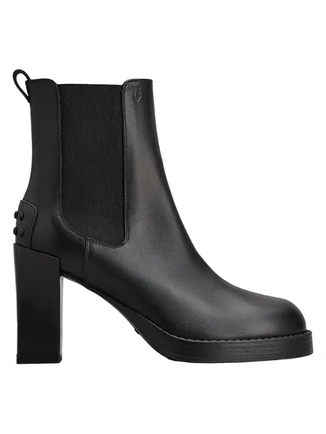 Tod's Women's 80MM Leather Chelsea Boots - Nero