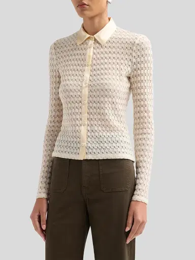 Frame Women's Bubble-Stitch Shirt | Thumbnail 4 Frame Women's Bubble-Stitch Shirt | Thumbnail 4