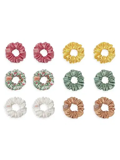 Slip Women's Slip Pure Silk 12-Piece Mini Scrunchies Set - Classic - Italian Summer | Thumbnail 2