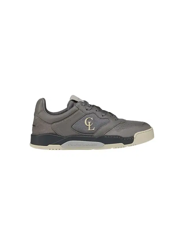 Christian Louboutin Men's Basketball 1 Retro Sneakers - Phantom Grey