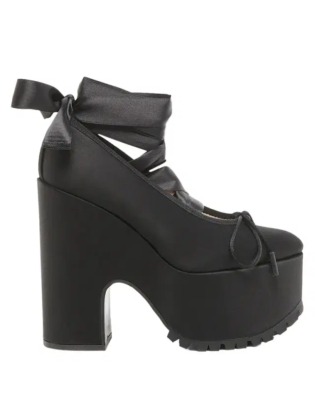 MOSCHINO Women's Ballerina Satin 145MM Platform Pumps - Black