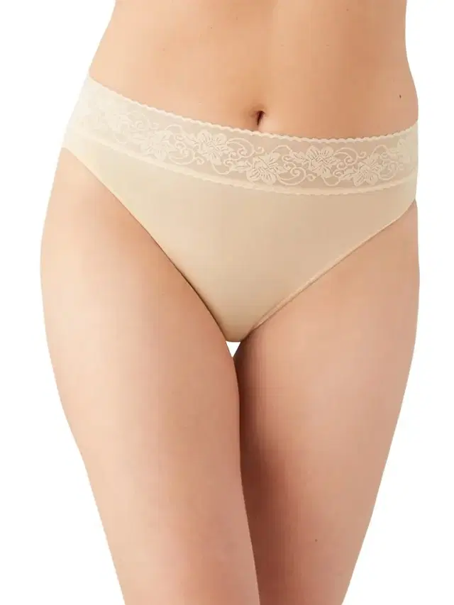 Wacoal Women's Comfort Touch High-Cut Briefs - Sand - Size 18