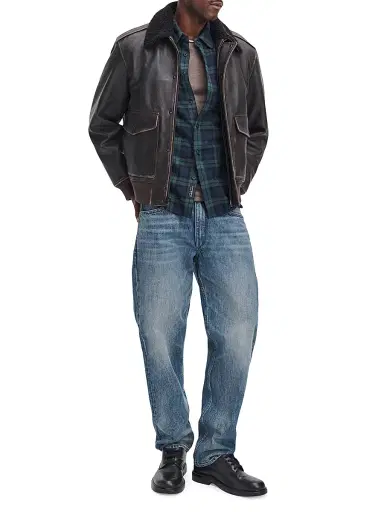 rag & bone Men's Plaid Cotton Flannel Shirt Jacket | Thumbnail 2