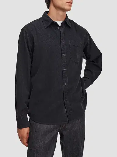 rag & bone Men's Relaxed Corduroy Shirt - Black | Thumbnail 4