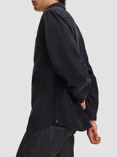 rag & bone Men's Relaxed Corduroy Shirt - Black | Thumbnail 8