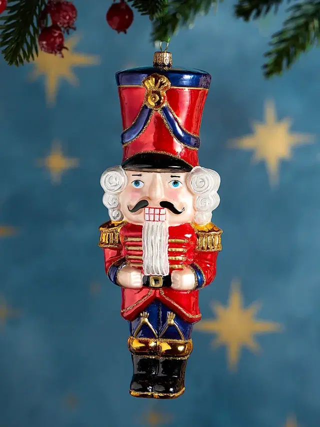 Exclusively Ours Nutcracker Glass Ornament