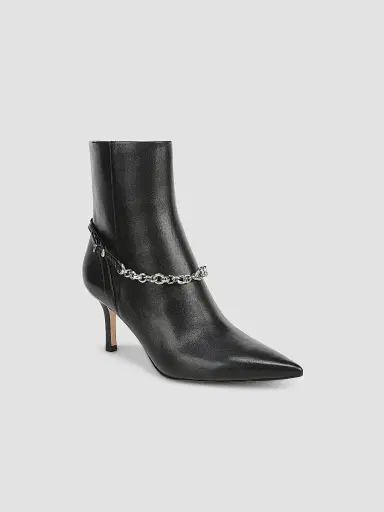 Favorite Daughter Women's Tate Leather Zip Short Booties - Black | Thumbnail 2