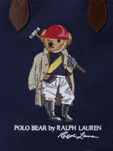 Polo Ralph Lauren Men's Embroidered Polo Bear Cotton Canvas Tote Bag - Newport Navy | Thumbnail 7