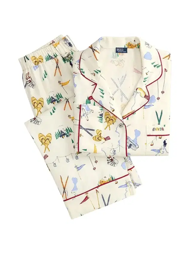 Polo Ralph Lauren Women's Madison Printed Pajamas - Travel Ski Print