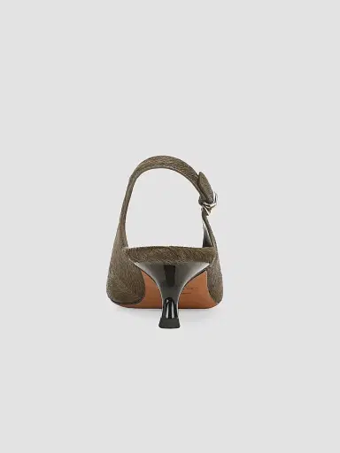 Vince Women's Sabra II 45MM Calf-Hair Slingback Kitten Heels - Cypress | Thumbnail 2
