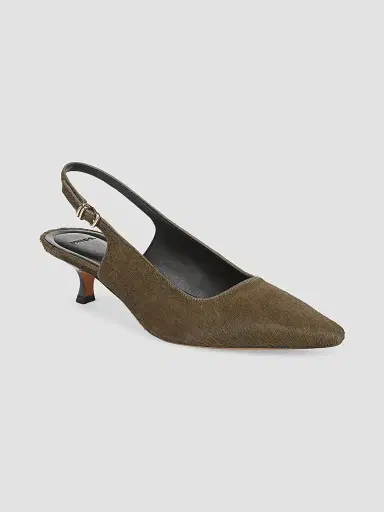 Vince Women's Sabra II 45MM Calf-Hair Slingback Kitten Heels - Cypress | Thumbnail 3