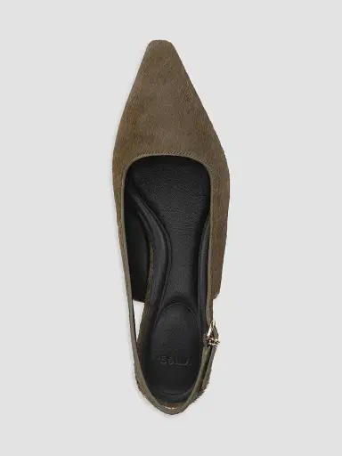 Vince Women's Sabra II 45MM Calf-Hair Slingback Kitten Heels - Cypress | Thumbnail 4