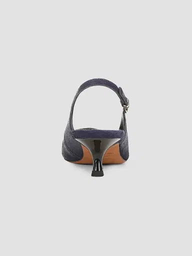 Vince Women's Sabra II 45MM Calf-Hair Slingback Kitten Heels - Ultramarine | Thumbnail 3