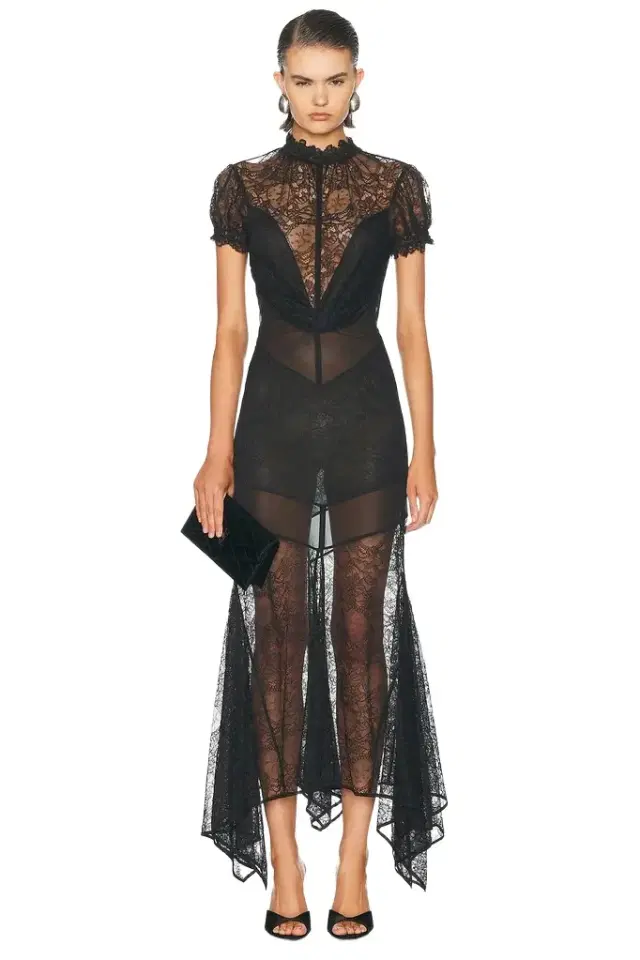 The Attico Lace Midi Dress