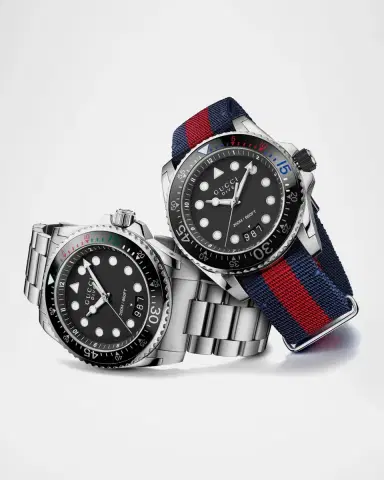 Gucci 45mm Dive Watch w/ Nylon Web Strap | Thumbnail 4