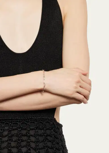 Lizzie Mandler Fine Jewelry Silver Edge Oval Link Chain Bracelet | Thumbnail 2