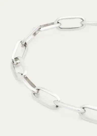 Lizzie Mandler Fine Jewelry Silver Edge Oval Link Chain Bracelet | Thumbnail 3
