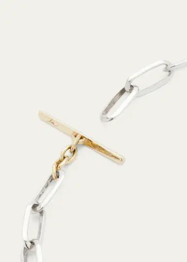 Lizzie Mandler Fine Jewelry Silver Edge Oval Link Chain Bracelet | Thumbnail 4